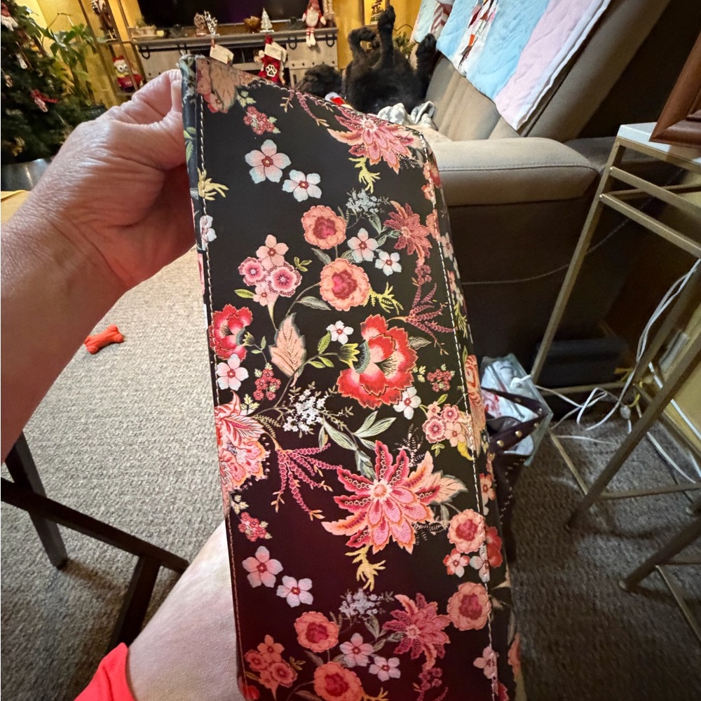 Johnny Was, Floral Black Tote Bag - Picture 4 of 6